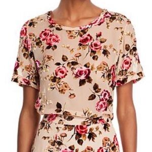 Alice and Olivia Athena Velvet Floral Burnout Midi